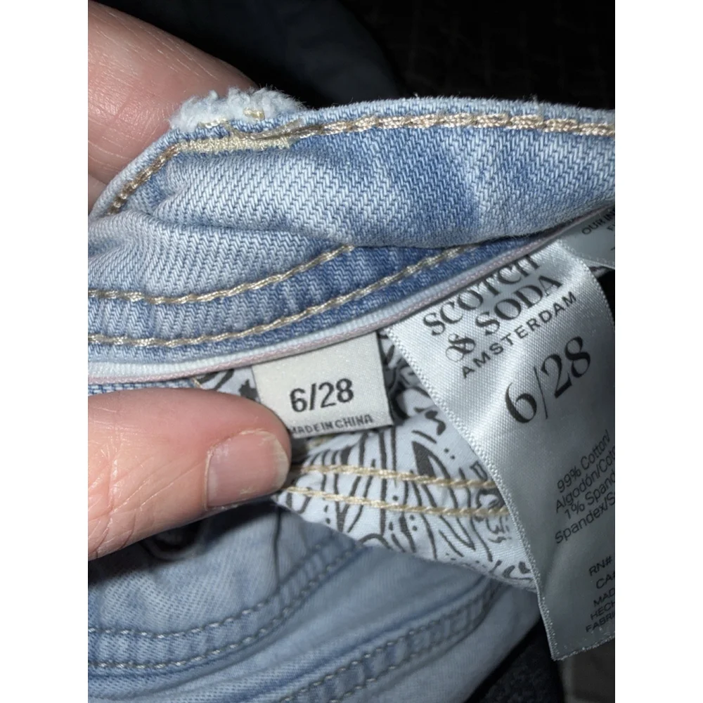 Scotch & Soda Light Wash Wide Leg Jeans - Picture 3 of 3